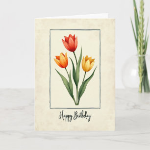 Natural Blooms Birthday Card