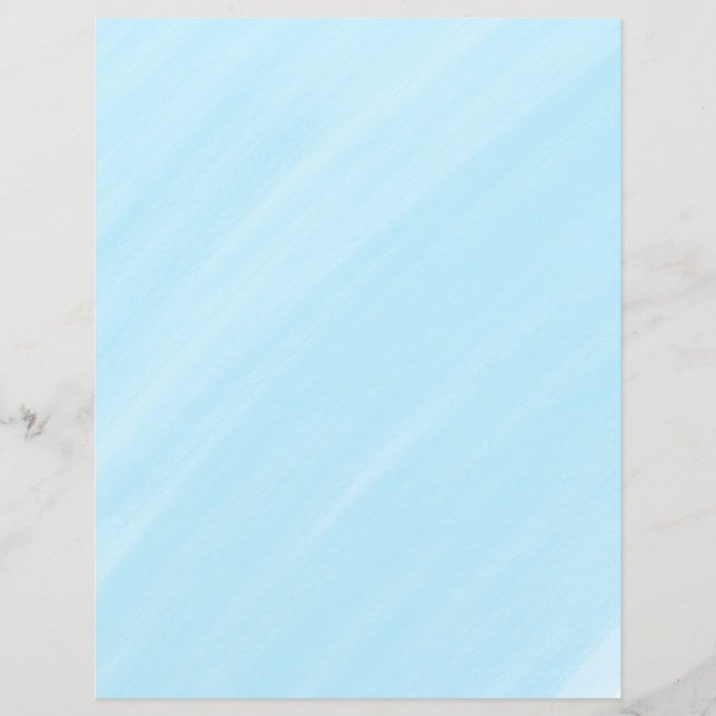 Natural Blue Watercolor Scrapbooking Paper (Front)