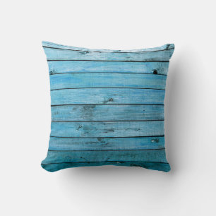 Natural blue wood, textured background. cushion