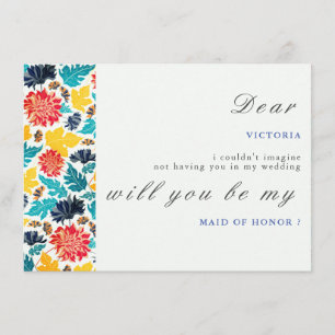 Natural Blue Yellow Watercolor Sunflowers Wedding Menu