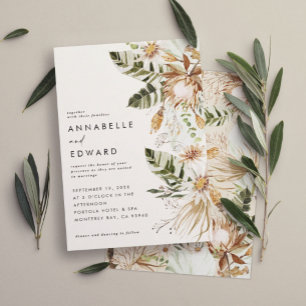 Natural bohemian botanical modern elegant foliage