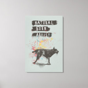 natural born artist canvas print