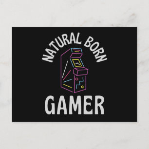 Natural Born Gamer Postcard