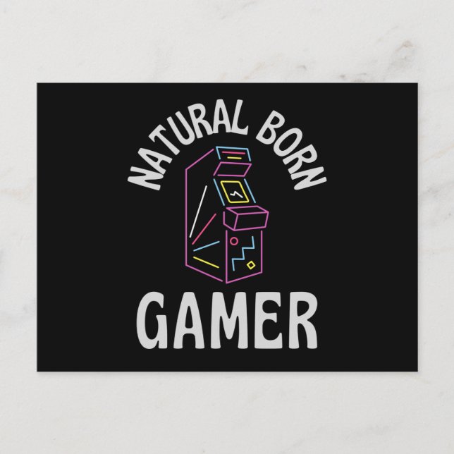 Natural Born Gamer Postcard (Front)