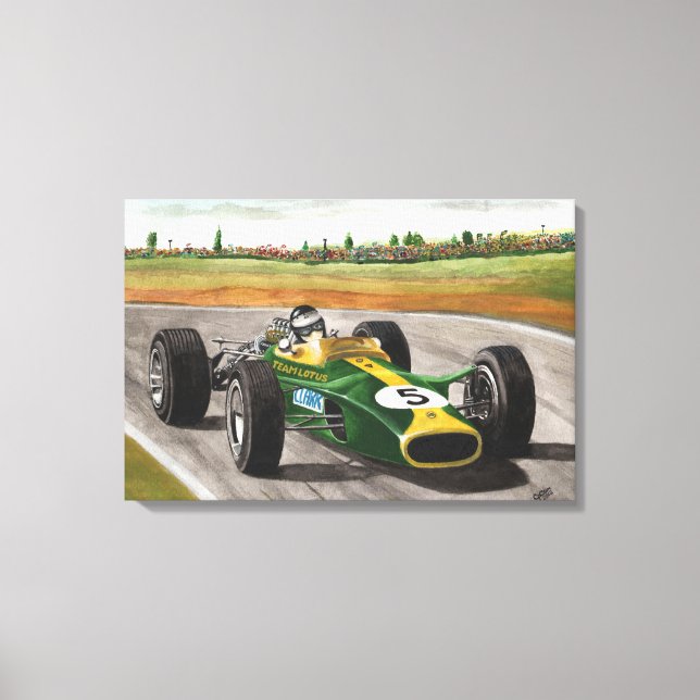 Natural born racer canvas print (Front)