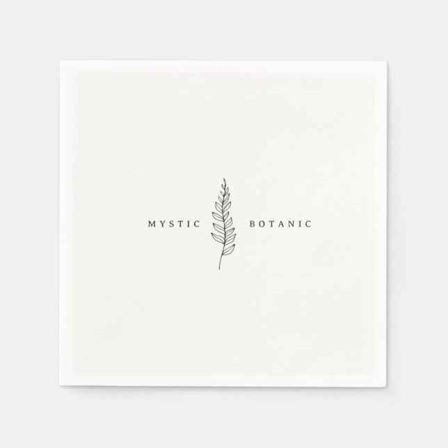 Natural Botanic Leaf Napkins  (Front)