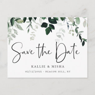 Natural Botanics Save the Date Announcement Postcard