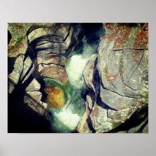 Natural Bridge Crevice With Water Nature Poster