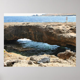 Natural Bridge in Aruba, Photography Poster