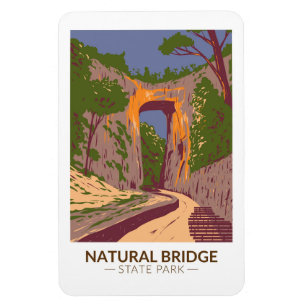 Natural Bridge State Park Virginia Vintage Magnet
