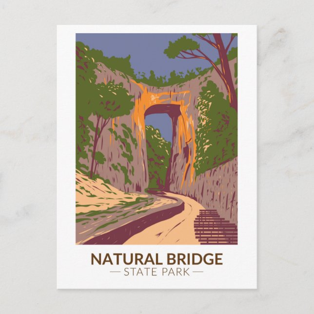 Natural Bridge State Park Virginia Vintage Postcard (Front)