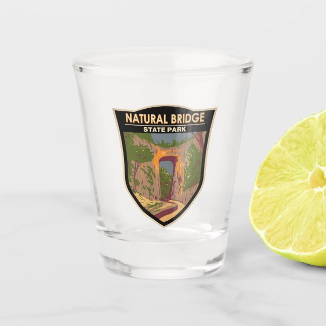 Natural Bridge State Park Virginia Vintage Shot Glass (Front)