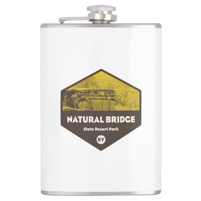Natural Bridge State Resort Park Kentucky Hip Flask (Front)