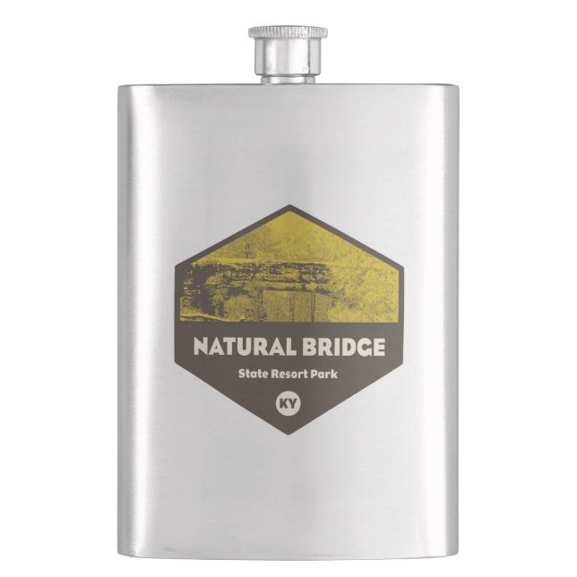 Natural Bridge State Resort Park Kentucky Hip Flask (Front)