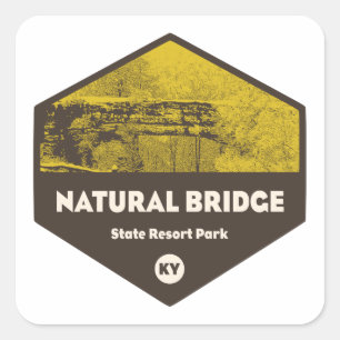 Natural Bridge State Resort Park Kentucky Square Sticker