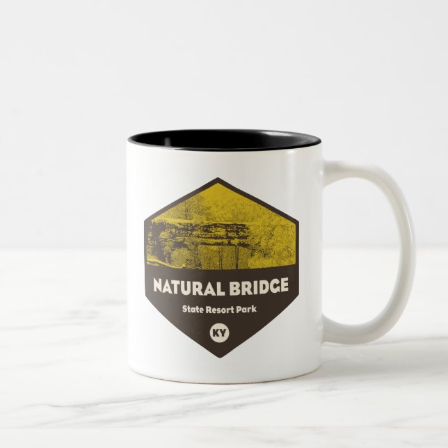Natural Bridge State Resort Park Kentucky Two-Tone Coffee Mug (Right)