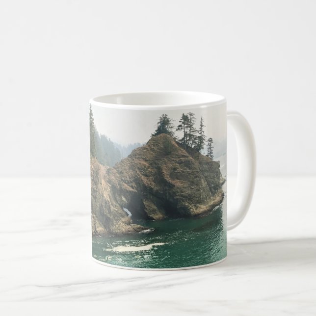 Natural Bridge, Thunder Rock Cove, Oregon Coffee Mug (Front Right)