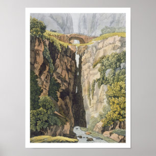 Natural Bridge, Valle d'Icononzo (colour litho) Poster