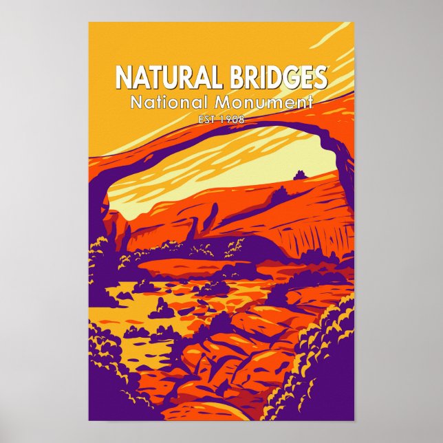 Natural Bridges National Monument Utah Vintage Poster (Front)