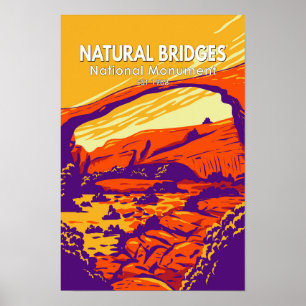 Natural Bridges National Monument Utah Vintage Poster