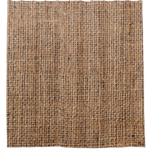 Natural Brown Burlap Canvas Coarse Grunge Backgrou Shower Curtain