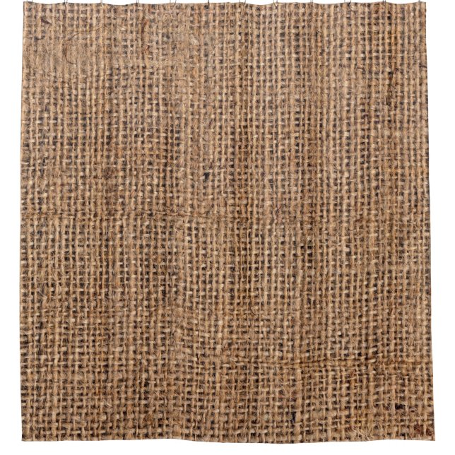 Natural Brown Burlap Canvas Coarse Grunge Backgrou Shower Curtain (Front)