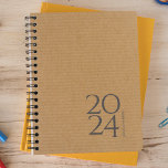 Natural Brown Cardboard Weekly Planner<br><div class="desc">Simple personal stationery annual planner with brown cardboard image cover. Annual planner (12 months) with open monthly overviews and weekly planning sheets. Contact for assistance in personalising.</div>