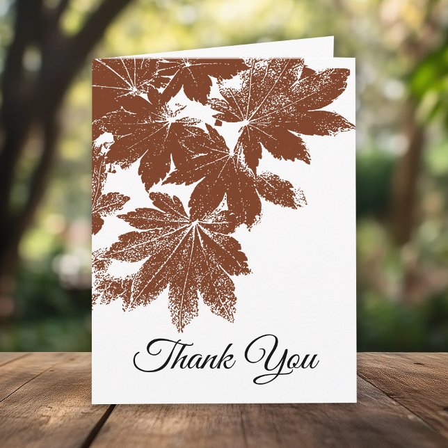 Natural Brown Fall Leaves Sympathy Thank You (Creator Uploaded)