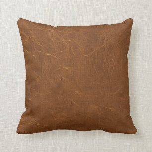 Natural Brown Leather look Cushion