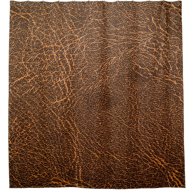 Natural Brown Leather: Textured Background Shower Curtain (Front)