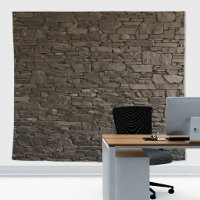 Natural Brown slates stone brick Wall