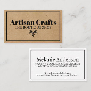 Natural Brown Texture   Boutique Business Card