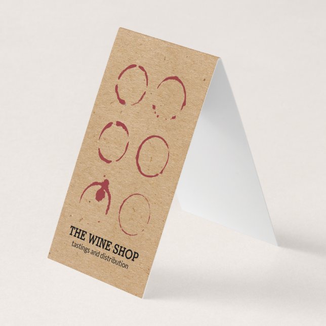 Natural Brown Wine Stains Business Card (Front)