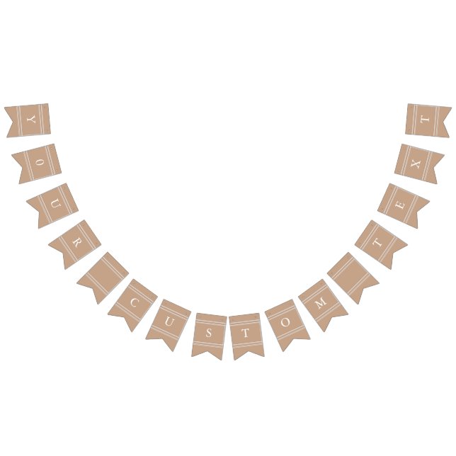 Natural Burlap Solid Colour Trend Bunting (All)