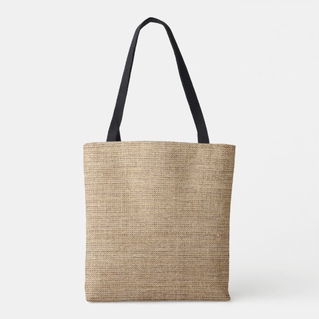 Natural Burlap Tote Bag (Back)
