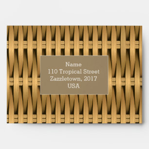 Natural cane wicker envelope