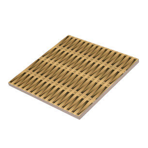 Natural cane wicker tile