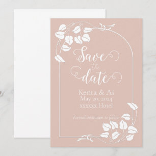 Natural Chic Wedding Save the Date Announcement