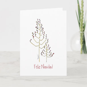Natural Christmas- Feliz Navidad Holiday Card