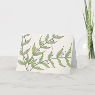 Natural Christmas- Joyeux Noel Holiday Card