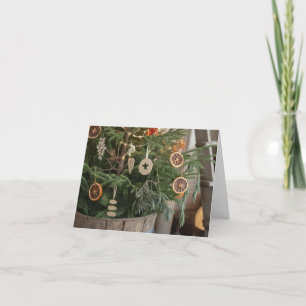 Natural Christmas Tree Holiday Card 
