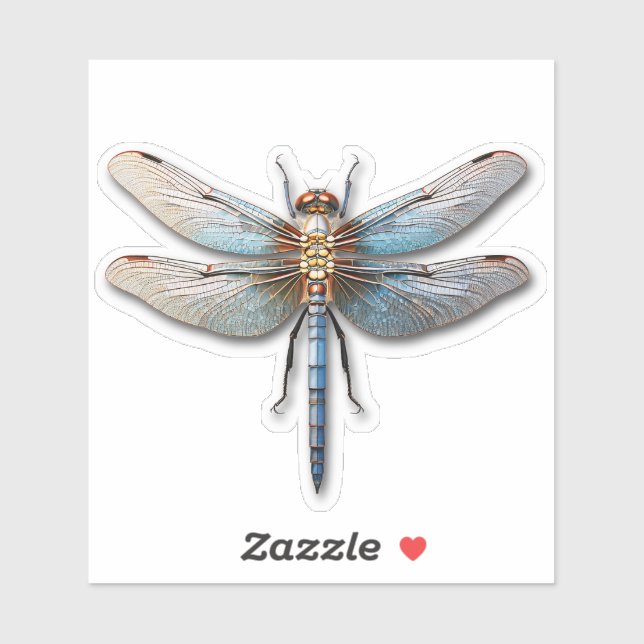 Natural Colored Dragonfly With Shadow (Sheet)