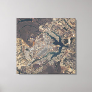 Natural-colour image of Bras�lia, Brazi Canvas Print
