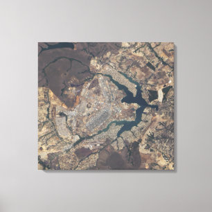 Natural-colour image of Bras�lia, Brazil Canvas Print