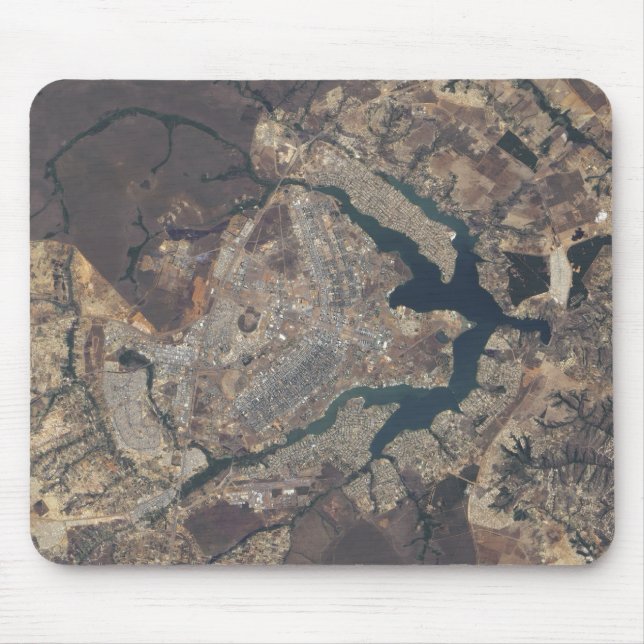 Natural-colour image of BrasÃ¯Â¿Â½lia, Brazil Mouse Mat (Front)