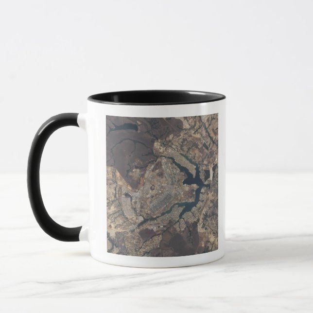 Natural-colour image of BrasÃ¯Â¿Â½lia, Brazil Mug (Left)