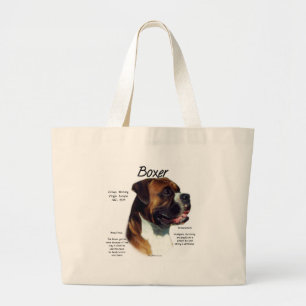 Natural Coloured Boxer Meet the Breed Large Tote Bag