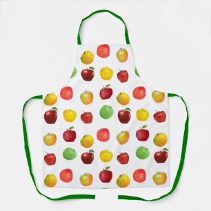 Natural Colourful Apples on White Apron