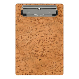 Natural Cork Look Wood Grain Mini Clipboard
