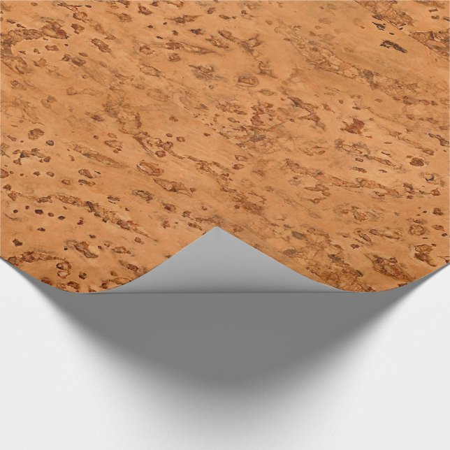 Natural Cork Look Wood Grain Wrapping Paper (Corner)